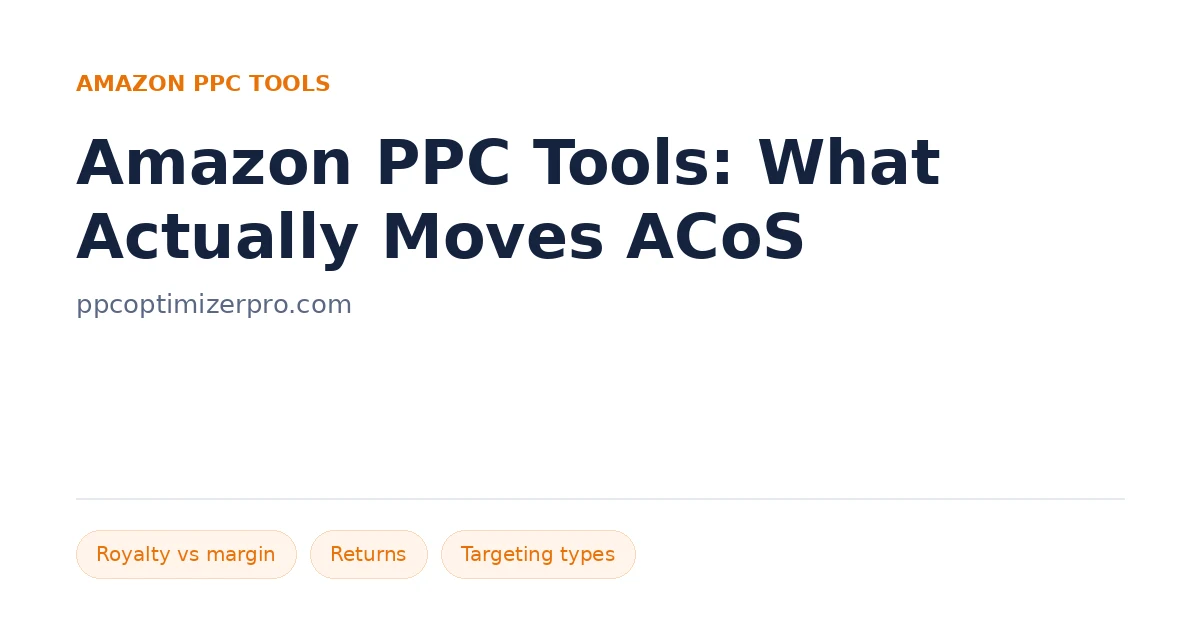 Amazon PPC Tools: What Actually Moves ACoS