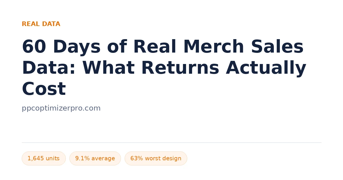 60 Days of Real Merch Sales Data: What Returns Actually Cost